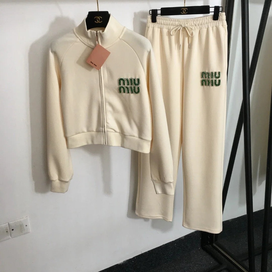 Cream Luxe Tracksuit