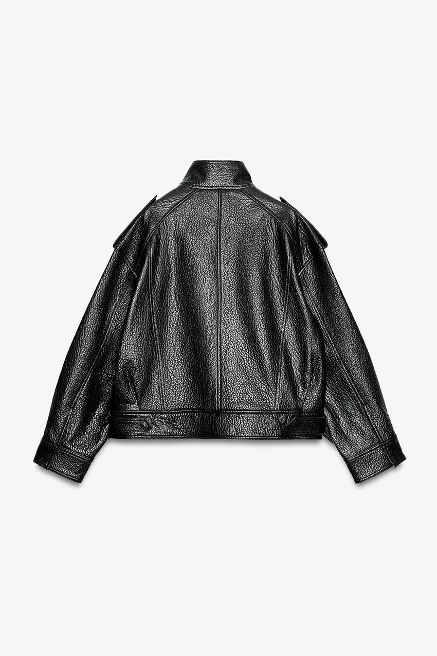Designer Leather Bomber